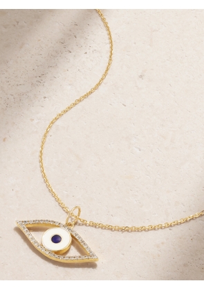 Mateo - Eye Of Protection 14-karat Gold, Enamel And Diamond Necklace - One size