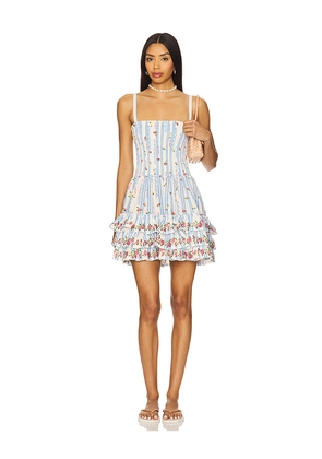 Agua Bendita Alamy Citrus Dress in Baby Blue. Size L. Also in M.