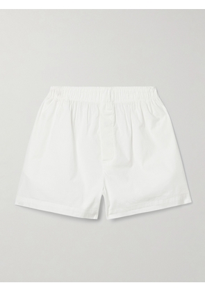 SKIMS - Cotton-blend Poplin Boxers - Snow - White - XXS,XS,S,M,L,XL,2XL,3XL,4XL