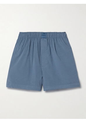 SKIMS - Cotton-blend Poplin Boxers - Harbor - Blue - XXS,XS,S,M,L,XL,2XL,3XL,4XL