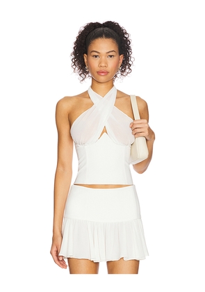 Camila Coelho Luzina Top in Ivory. Size L. Also in M, S, XXS.