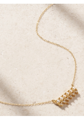 Mateo - The Little Things 14-karat Gold, Diamond And Pearl Necklace - One size