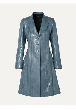 Alaïa - Python Coat - Blue - FR 38,FR 42