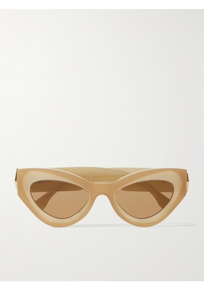 Fendi Eyewear - Ff Diamonds Cat-eye Acetate Sunglasses - Neutrals - One size