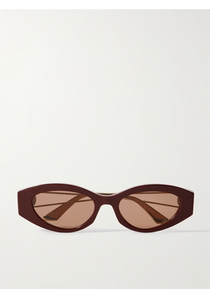 DIOR Eyewear - 30montaigne B6i Cat-eye Acetate And Gold- And Silver-tone Sunglasses - Red - One size