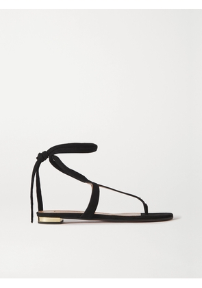 Aquazzura - June Suede Sandals - Black - IT35,IT35.5,IT38,IT39,IT39.5,IT40