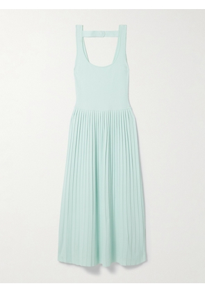 Maria McManus - Pleated Stretch-knit Midi Dress - Green - x small,small,medium,large