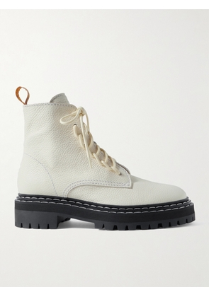 Proenza Schouler - Textured-leather Ankle Boots - White - IT35,IT35.5,IT36,IT36.5,IT37,IT37.5,IT38,IT38.5,IT39,IT39.5,IT40,IT40.5,IT41,IT41.5,IT42