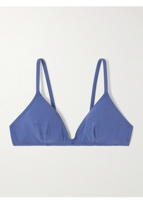 Eres - Ancre Tourbillon Embellished Triangle Bikini Top - Blue - FR 38,FR 40,FR 42,FR 44