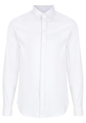 Armani Exchange slim-cut tailored long-sleeve shirt - White