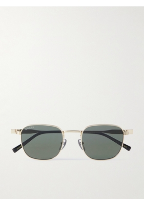 GUCCI EYEWEAR - Square-frame Gold-tone And Enamel Sunglasses - One size
