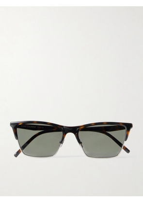 SAINT LAURENT EYEWEAR - D-frame Tortoiseshell Acetate And Silver-tone Sunglasses - One size