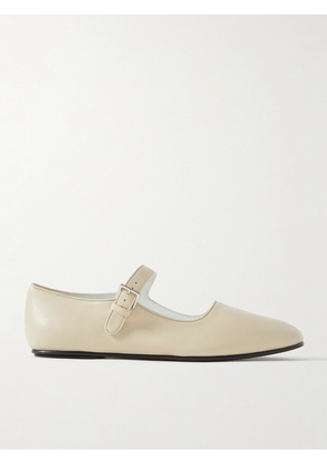The Row - Ava Leather Mary Jane Ballet Flats - Cream - IT35.5,IT36,IT36.5,IT37,IT37.5,IT38,IT38.5,IT39,IT39.5,IT40,IT40.5,IT41,IT41.5,IT42