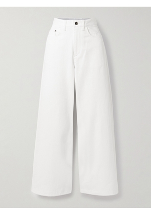 Maria McManus - Massive Organic Cotton-twill Wide-leg Pants - Off-white - US0,US2,US4,US6,US8,US10