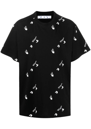 Off-White Swimming Man logo-print T-shirt - Black