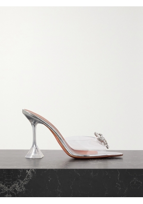 Amina Muaddi - Rosie Crystal-embellished Pvc Mules - White - IT35,IT35.5,IT36,IT36.5,IT37,IT37.5,IT38,IT38.5,IT39,IT39.5,IT40,IT40.5,IT41,IT41.5,IT42