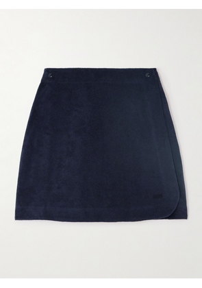 Eres - Spa Cotton-terry Mini Wrap Skirt - Blue - small,medium,large