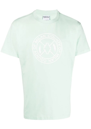 COUNTY OF MILAN logo-print T-shirt - Blue