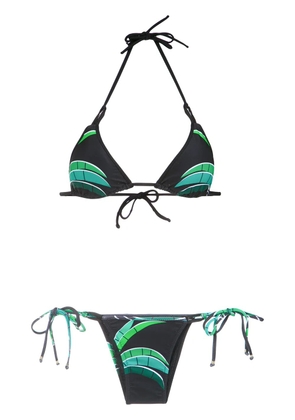 Amir Slama tropical print bikini set - Black