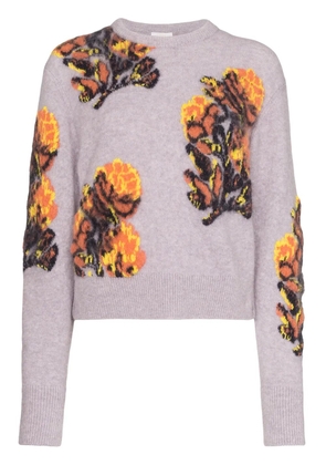 Chloé floral Intarsia sweater - Purple