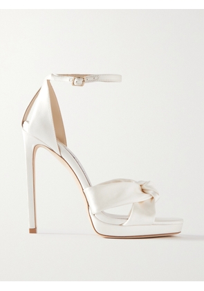 Jimmy Choo - Rosie 120 Satin Sandals - White - IT34,IT35,IT36,IT36.5,IT37,IT37.5,IT38,IT38.5,IT39,IT39.5,IT40,IT40.5,IT41,IT41.5,IT42,IT43