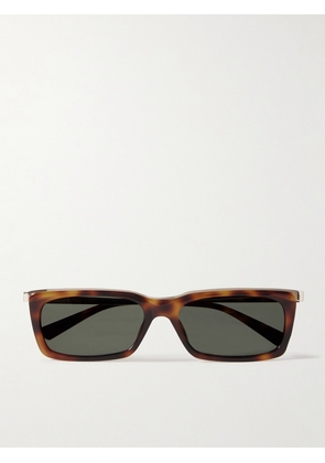 SAINT LAURENT EYEWEAR - Rectangle-frame Tortoiseshell Acetate And Gold-tone Sunglasses - One size
