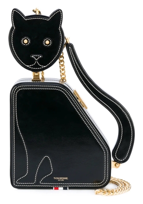 Thom Browne CAT ICON CALFSKIN CLUTCH BAG - Black