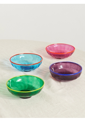 La DoubleJ - Set Of Four Murano Glass Bowls - Blue - One size