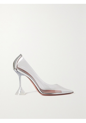 Amina Muaddi - Ami Pvc And Metallic Leather Pumps - Neutrals - IT35,IT35.5,IT36,IT36.5,IT37,IT37.5,IT38,IT38.5,IT39,IT39.5,IT40,IT40.5,IT41,IT41.5,IT42,IT43