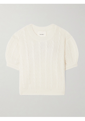 LISA YANG - Kenzie Cable-knit Cashmere And Silk-blend Sweater - Cream - 0,1,2