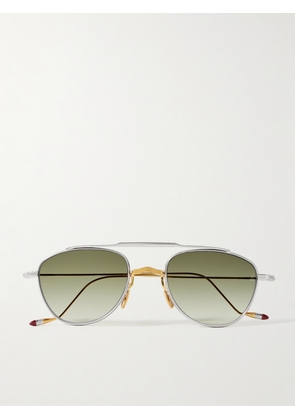 Jacques Marie Mage - Flynn Aviator-style Silver-and Gold-tone Sunglasses - One size