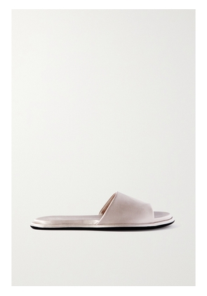 The Row - Canal Satin Slides - Gray - IT35,IT36,IT37,IT37.5,IT38,IT38.5,IT39,IT39.5,IT40,IT40.5,IT41,IT42