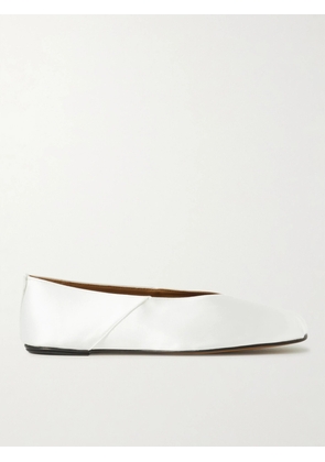 The Row - Satin Ballet Flats - Ivory - IT35,IT36,IT36.5,IT37,IT37.5,IT38,IT38.5,IT39,IT39.5,IT40,IT41,IT42