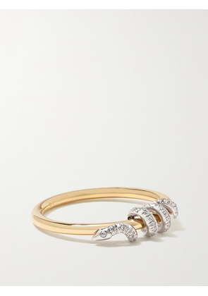 Ileana Makri - Twisted Boa 18-karat Yellow And White Gold Diamond Ring - 5,6,6 1/2,7,8