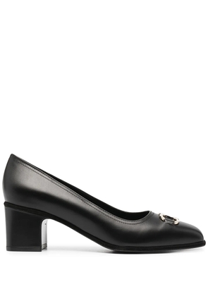 Ferragamo gancini buckle pumps - Black