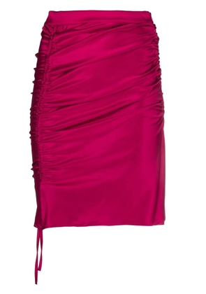 GCDS drawstring-fastening gathered skirt - Pink