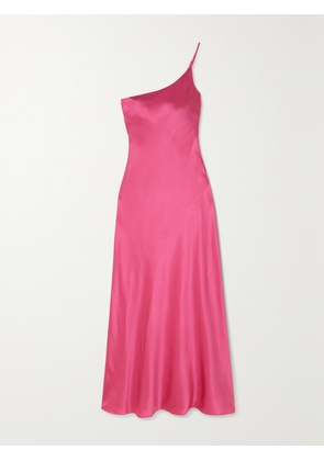 MAISON ESSENTIELE - + Net Sustain One-shoulder Silk-satin Midi Dress - Pink - x small,small,medium,large,x large