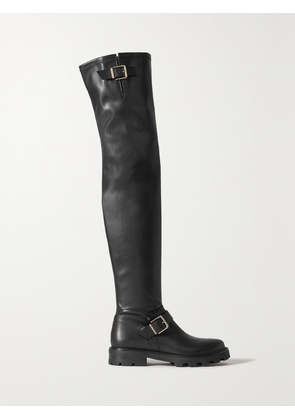 Jimmy Choo - Biker Ii Buckled Leather Over-the-knee Boots - Black - IT35,IT36,IT36.5,IT37,IT37.5,IT38,IT38.5,IT39,IT39.5,IT40,IT40.5,IT41,IT41.5,IT42