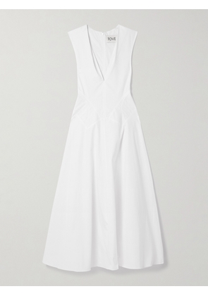 TOVE - Anisa Paneled Cotton-poplin Midi Dress - White - FR 34,FR 36,FR 38,FR 40,FR 42