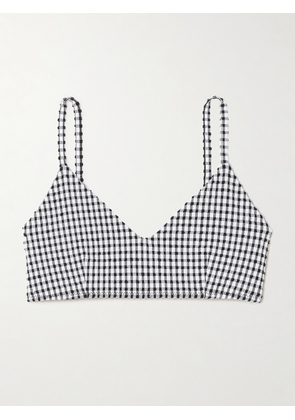 RÓHE - Gingham Seersucker Bralette - Gray - FR 34,FR 36,FR 38,FR 40,FR 42,FR 44