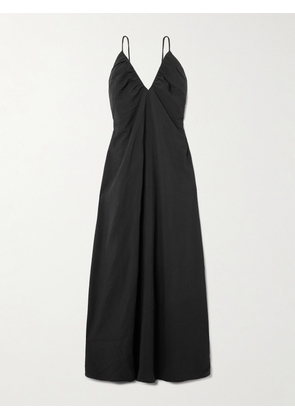 RÓHE - Gathered Open-back Silk-blend Crepe Maxi Dress - Black - FR 34,FR 36,FR 38,FR 40,FR 42,FR 44