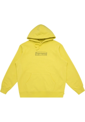 Supreme Kaws Chalk Logo drawstring hoodie - Yellow