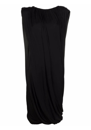 Lanvin Pre-Owned 2008 draped knee-length dress - Black