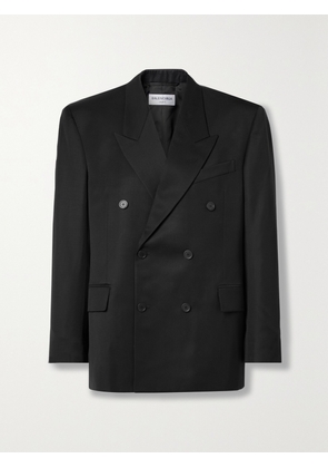 Balenciaga - Double-breasted Wool-twill Blazer - Black - XS,S,M,L