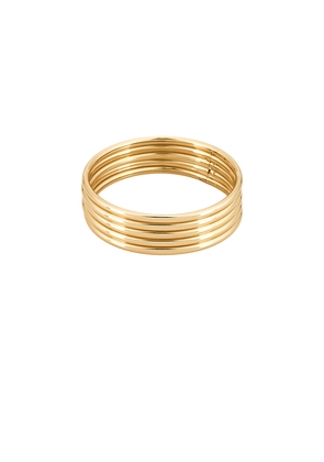 BaubleBar Brenna Bangle Set in Metallic Gold.