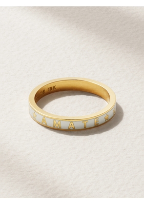 FoundRae - Amate 18-karat Gold Enamel Ring - 5,6,7