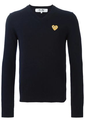 Comme Des Garçons Play embroidered heart sweater - Blue