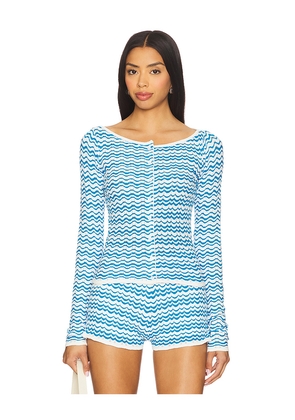 Amanda Uprichard Breezy Cardigan in Blue. Size L. Also in M, S, XL, XS.