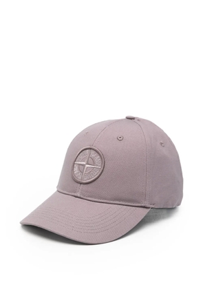 Stone Island logo-patch baseball cap - Purple