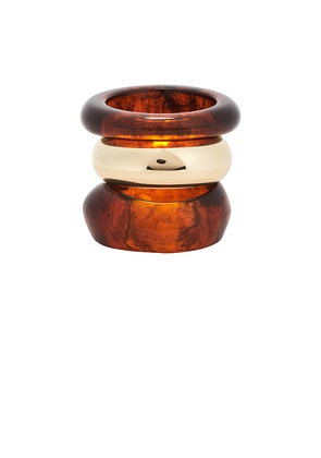 Epifene Bangles Set Of 3 in Brown.